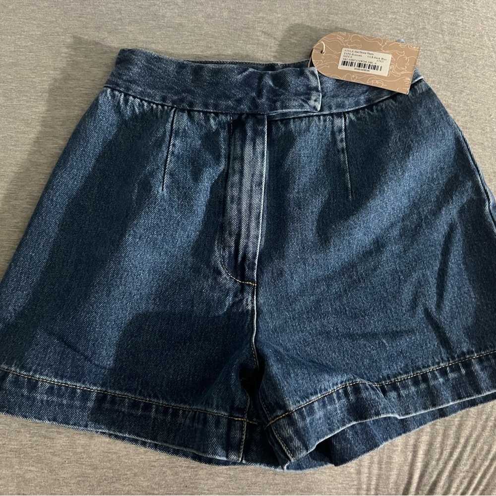 Meshki Abel Denim Dark Blue Shorts size Small BWNT $75